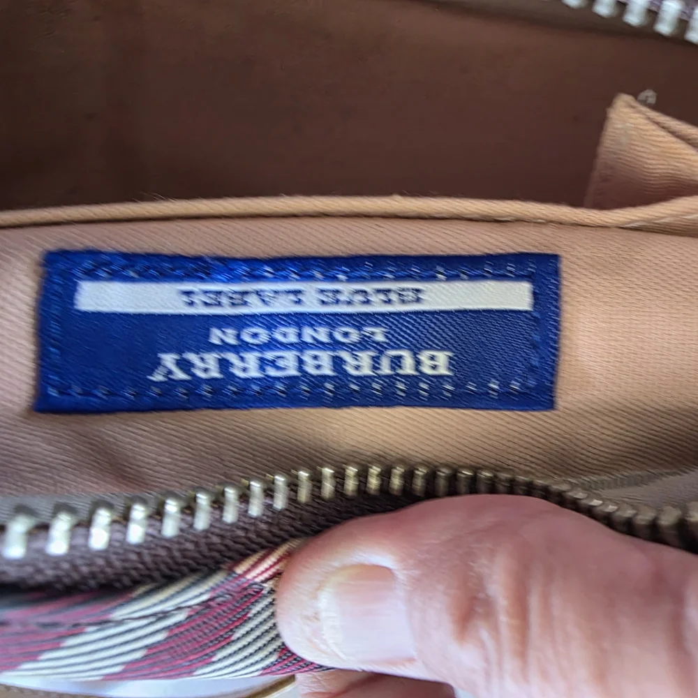 Burberry Blue Label London Plaid Crossbody Bag - Brown and Yellow - Picture 7 of 16